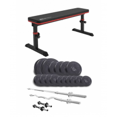 Набір Elitum Titan 74 кг з лавою Hop-Sport 1025 PRO