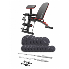 Набір Elitum Titan 74 кг з лавою Hop-Sport 1035