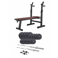Набір Elitum Titan 54 кг з лавою Hop-Sport 1080