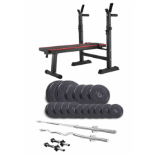 Набір Elitum Titan 74 кг з лавою Hop-Sport 1080