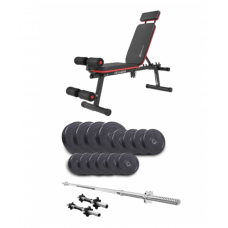 Набір Elitum Titan 48 кг з лавою Hop-Sport 2040 HB