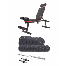 Набір Elitum Titan 65 кг з лавою Hop-Sport 2040 HB