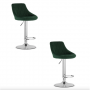 Барний стілець Leobert Kast з спинкою 2 штуки зелений