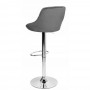 Барний стілець зі спинкою Bonro B-074 велюр сірий