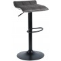 Барний стілець Bonro B-004 велюр сірий з чорною основою