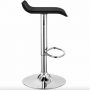 Барный стул Costway Forse экокожа 2 штуки с подставкой для ног черный