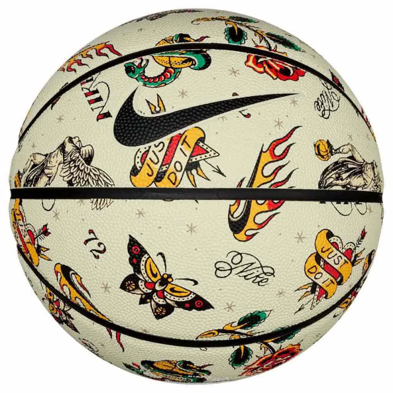 Мяч баскетбольный Nike BASKETBALL 8P PRM ENERGY DEFLATED KHAKI/BLACK/LT KHAKI/BLACK, размер 7