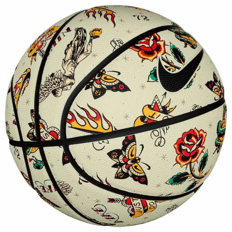 Мяч баскетбольный Nike BASKETBALL 8P PRM ENERGY DEFLATED KHAKI/BLACK/LT KHAKI/BLACK, размер 7