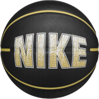 Баскетбольный мяч Nike EVERYDAY PLAYGROUND 8P GRAPHIC DEFLATED ЧЕРНЫЙ/БЕСКОНЕЧНОЕ ЗОЛОТО/БЕЛЫЙ, размер 5