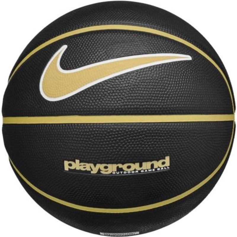 Мяч баскетбольный Nike EVERYDAY PLAYGROUND 8P GRAPHIC DEFLATED BLACK/INFINITE GOLD/WHITE, размер 7
