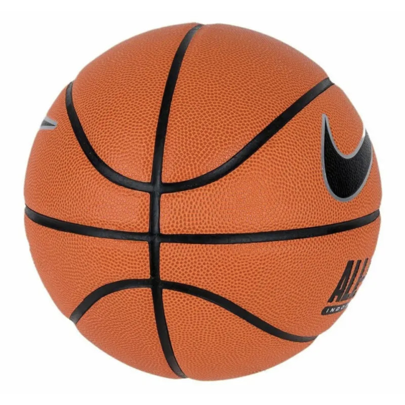 Мяч баскетбольный Nike EVERYDAY ALL COURT 8P DEFLATED AMBER/BLACK/METALLIC SILVER/BLACK, размер 5