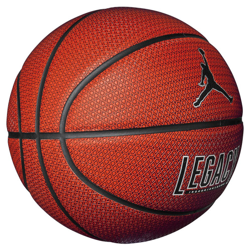 Мяч баскетбольный Nike JORDAN LEGACY 2.0 8P DEFLATED AMBER/BLACK/METALLIC SILVER/BLACK, размер 6