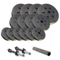 Гантелі 2 в 1 Besport PowerPro 39 кг з перехідником для штанги