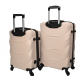 Комплект из 2 пластиковых чемоданов Bonro 2019 (средний, большой), бежевый