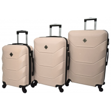 Набір валіз Bonro 2019 - 3 штуки (S, M, L), бежевий