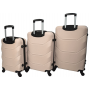 Набор чемоданов Bonro 2019 - 3 штуки (S, M, L), бежевый