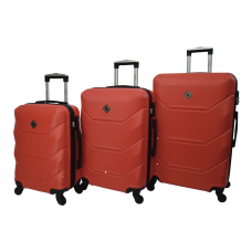 Набір валіз Bonro 2019 - 3 штуки (S, M, L), червоний