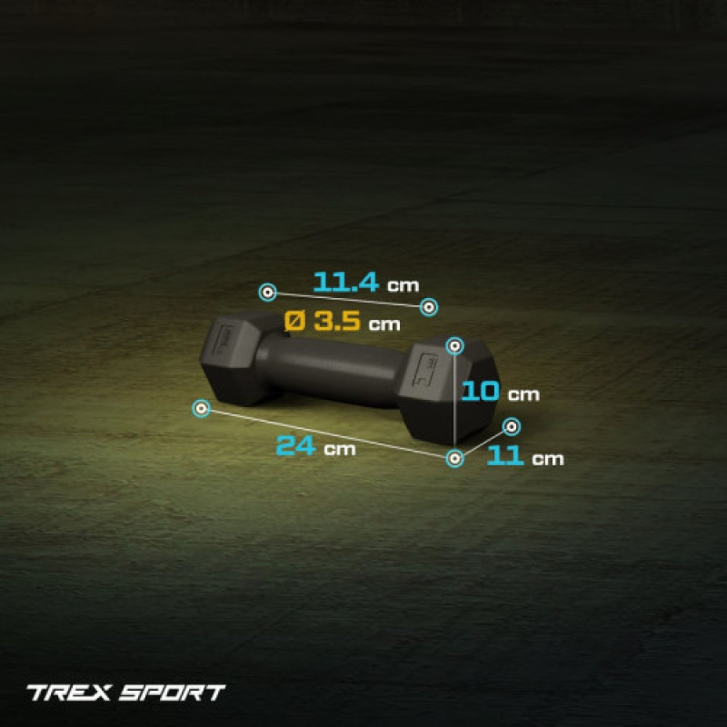 Композитные фитнес-гантели TREX Sport TX-001CD 2x1 кг