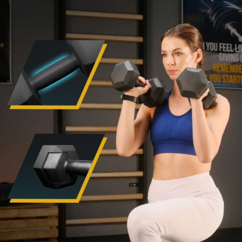 Композитные гантели для фитнеса TREX Sport TX-005CD 2x5 кг