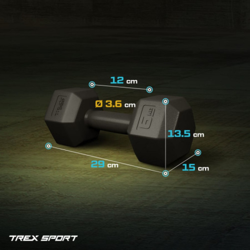 Композитные гантели для фитнеса TREX Sport TX-006CD 2x6 кг
