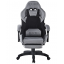 Геймерское кресло Bonro B-145 чёрно-серое с подставкой для ног