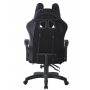 Геймерское кресло Bonro B-146 чёрно-серое с подставкой для ног