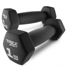 Неопреновые гантели для фитнеса TREX Sport TX-010VD 2x1 кг