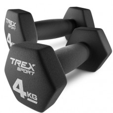 Неопреновые гантели для фитнеса TREX Sport TX-040VD 2x4 кг