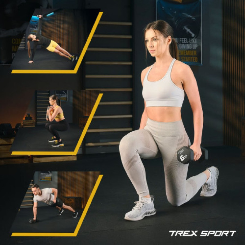 Неопреновые гантели для фитнеса TREX Sport TX-050VD 2x5 кг