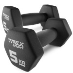 Неопреновые гантели для фитнеса TREX Sport TX-050VD 2x5 кг