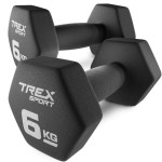 Неопреновые гантели для фитнеса TREX Sport TX-060VD 2x6 кг
