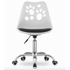 Офісне крісло Leobert Print біло-чорний