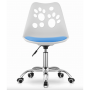 Офісне крісло Leobert Print біло-блакитний