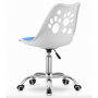 Офісне крісло Leobert Print біло-блакитний