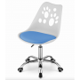 Офісне крісло Leobert Print біло-блакитний