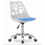 Офісне крісло Leobert Print біло-блакитний