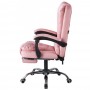 Крісло офісне з масажем та підставкою для ніг Bonro B-6071 рожеве