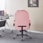 Крісло офісне з масажем та підставкою для ніг Bonro B-6071 рожеве