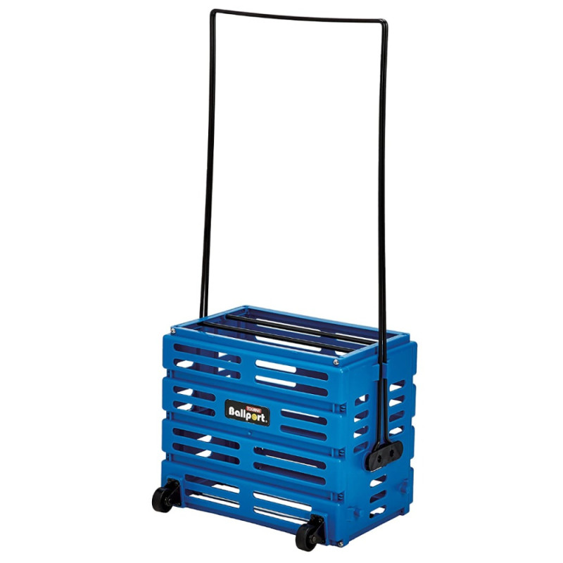 Корзина для теннисных мячей Unique BALLPORT Deluxe-long handles на 80 мячей blue