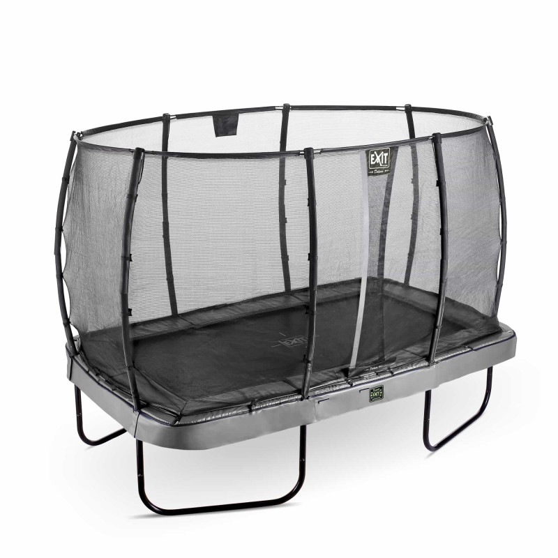 Батут Exit Elegant Premium Grey 244x427 см с сеткой Deluxe