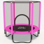 Батут FitToSky Black 152 см розовый с сеткой