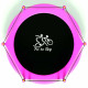 Батут FitToSky Black 152 см розовый с сеткой