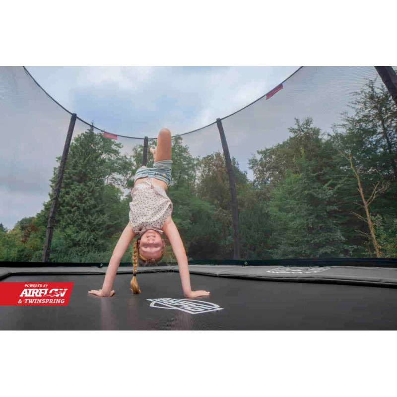 Батут Berg Ultim FlatGround Champion Grey 410x250 см із сіткою Deluxe XL