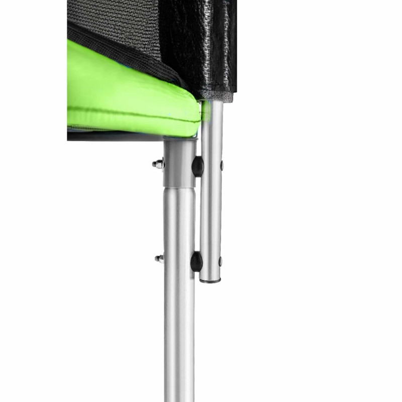 Батут 4FIZJO Classic 252 см Black/Green с внешней сеткой и лестницей