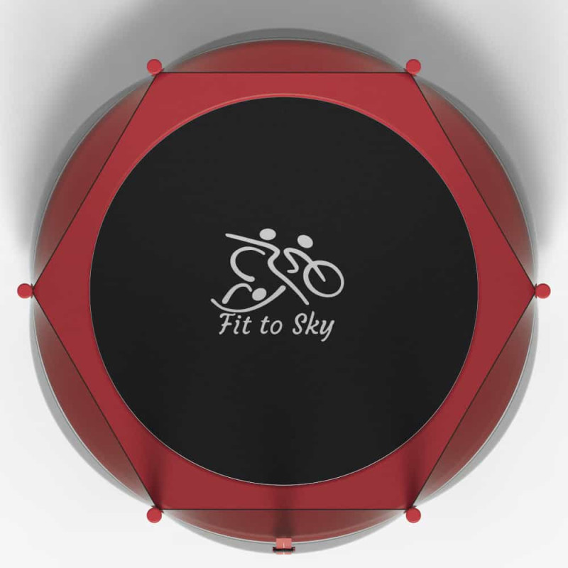 Батут з сіткою FitToSky 140 см Red
