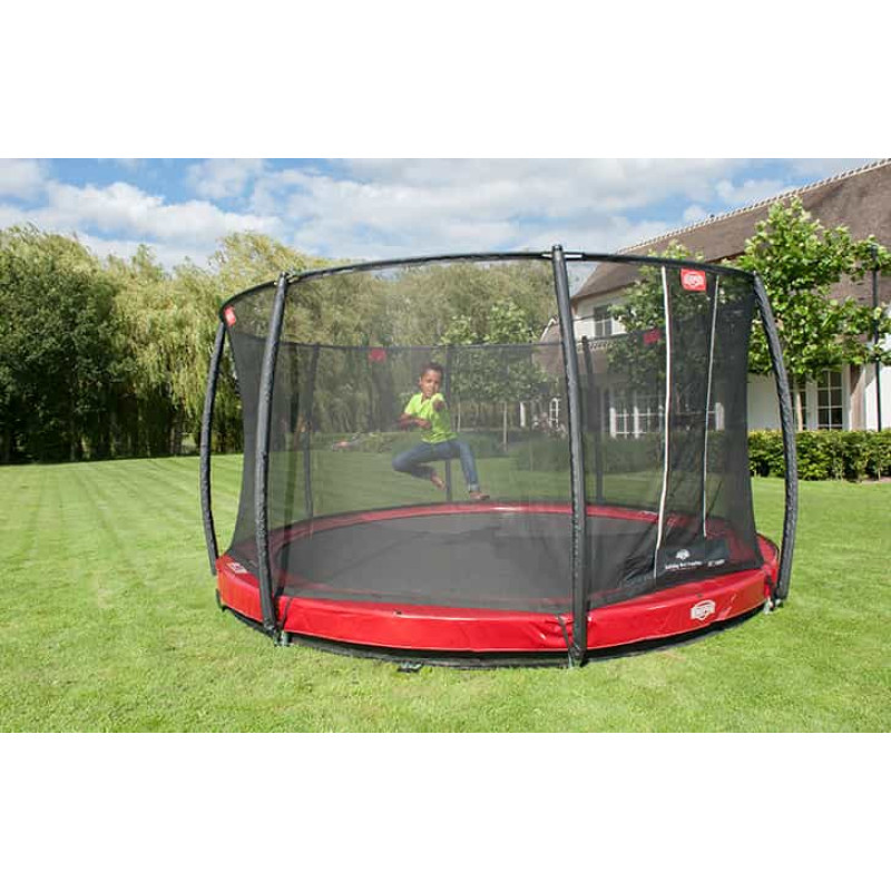 Батут Berg InGround Elite Red 430 см с сеткой Deluxe