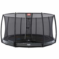Батут Berg InGround Elite Grey Levels 430 см із сіткою Deluxe