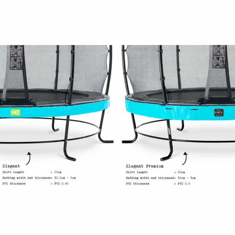 Батут Exit Elegant Premium Blue 305 см з сіткою Deluxe