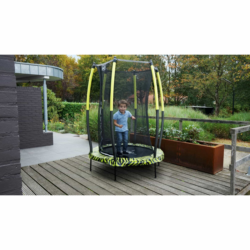 Батут Exit Tiggy Black/Green 140 см с сеткой