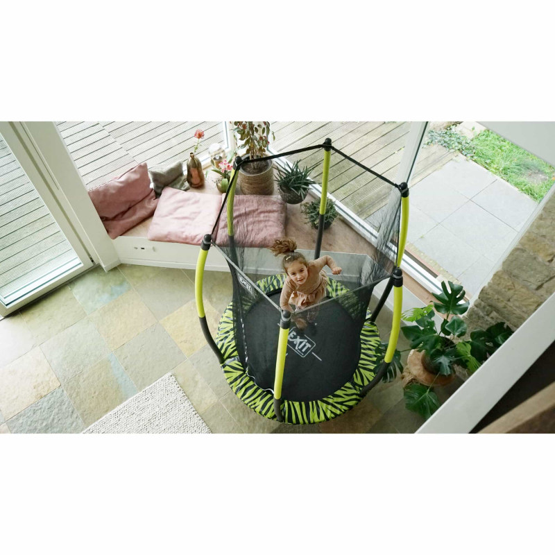 Батут Exit Tiggy Black/Green 140 см с сеткой